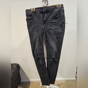 Fashion Nova Jeans Women's Stone Wash Black Size 5 EUC